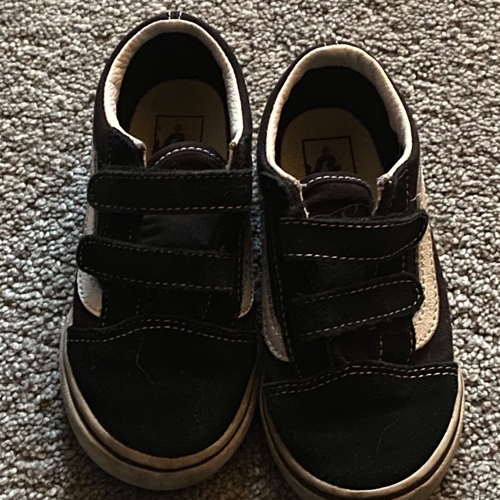 Old school vans black toddler